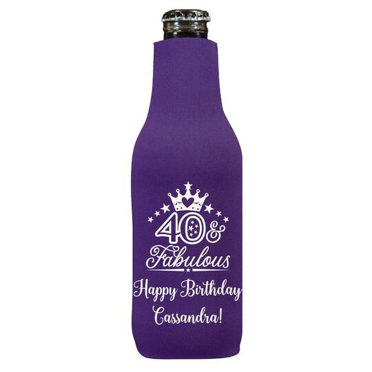 40 & Fabulous Crown Bottle Huggers